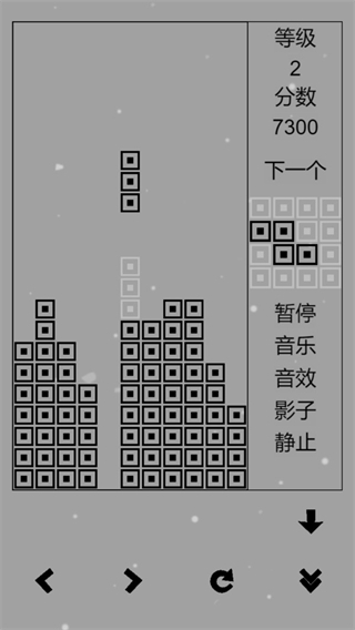 经典俄罗斯方块黑白版截图0